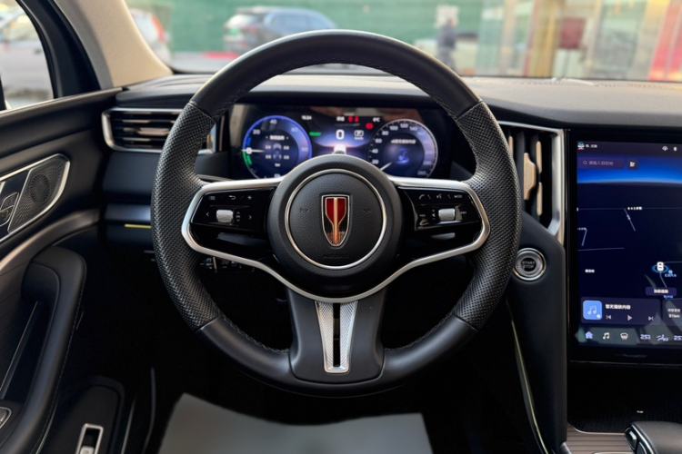 Used Hongqi HS7 PHEV 2024 2.0T PHEV Four-Wheel Drive Flagship Edition 7 Seats Steering Wheel