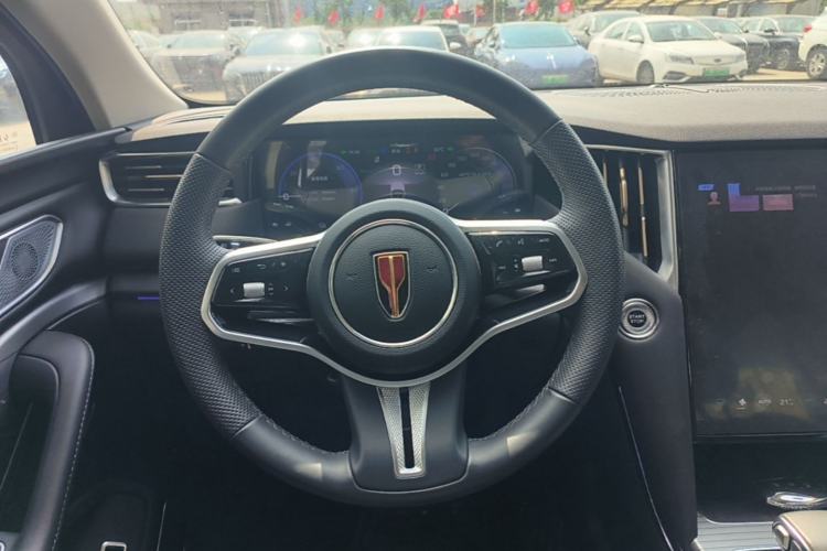Used Hongqi HS7 PHEV 2024 2.0T PHEV Four-Wheel Drive Flagship Edition 6 Seats Steering Wheel