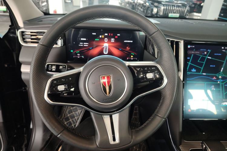 Used Hongqi HS7 PHEV 2024 2.0T PHEV Four-Wheel Drive Flagship Edition 7 Seats Steering Wheel
