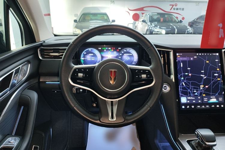 Used Hongqi HS7 PHEV 2024 2.0T PHEV Four-Wheel Drive Flagship Edition 6 Seats Steering Wheel