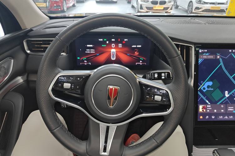 Used Hongqi HS7 PHEV 2024 2.0T PHEV Four-Wheel Drive Flagship Edition 6 Seats Steering Wheel
