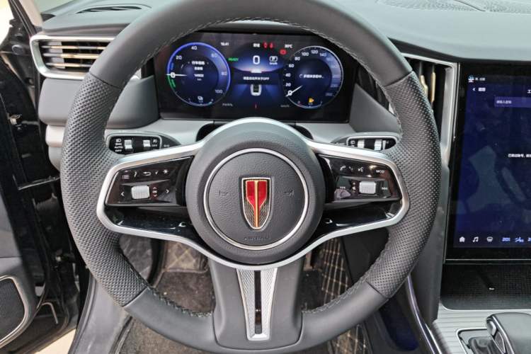 Used Hongqi HS7 PHEV 2024 2.0T PHEV Four-Wheel Drive Flagship Edition 6 Seats Steering Wheel