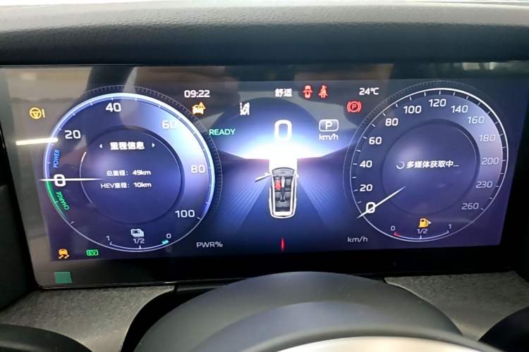 Used Hongqi HS7 PHEV 2025 Model 2.0T PHEV Four-Wheel Drive 2 Million Units Commemorative Edition 6-Seater Instrument Cluster