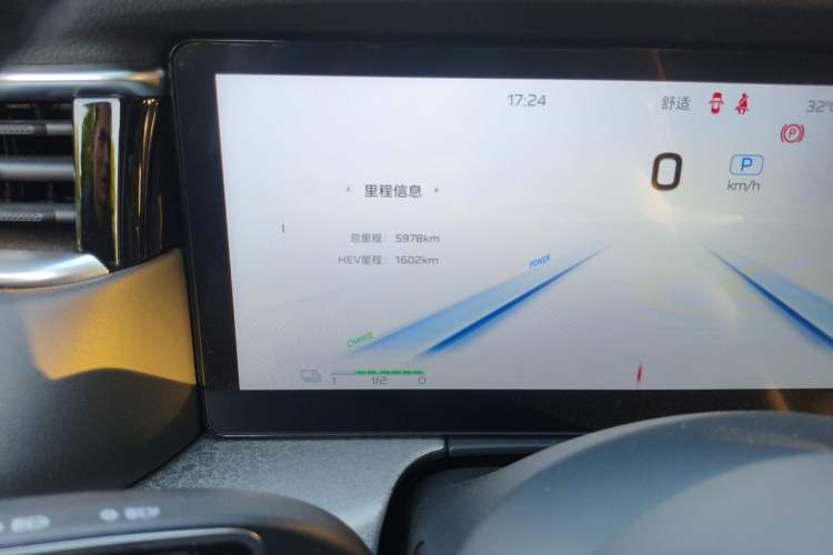 Used Hongqi HS7 PHEV 2025 Model 2.0T PHEV Four-Wheel Drive 2 Millionth Anniversary Edition—7 Seats Odometer Close Up