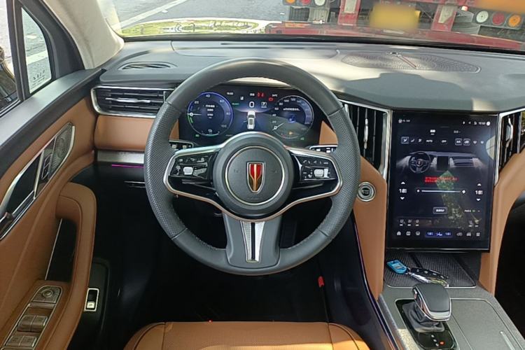 Used Hongqi HS7 PHEV 2025 Model 2.0T PHEV Four-Wheel Drive 2 Million Units Commemorative Edition 6-Seater Steering Wheel