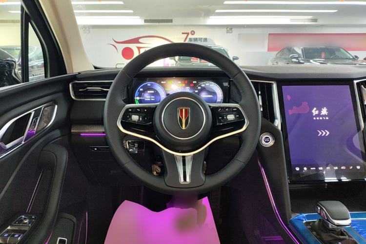 Used Hongqi HS7 PHEV 2025 Model 2.0T PHEV Two-Wheel Drive Qi Xiang Edition 6-Seater Steering Wheel