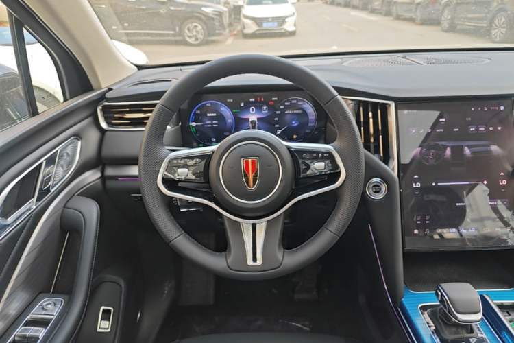 Used Hongqi HS7 PHEV 2025 Model 2.0T PHEV Two-Wheel Drive Qi Xiang Edition 7-Seater Steering Wheel