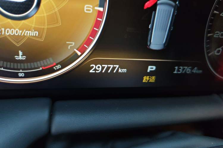 Used Hongqi LS7 2022 4.0T Prestige Flagship Edition 4 Seats Odometer Close Up