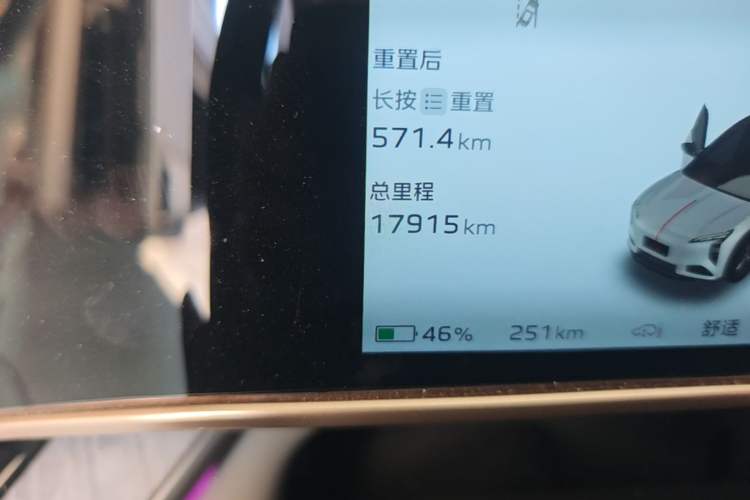 Used Hongqi Tiangong 08  Odometer Close Up