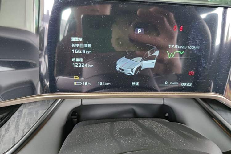 Used Hongqi Tiangong 08  Odometer Close Up
