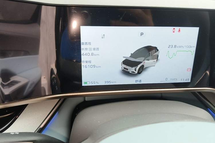 Used Hongqi Tiangong 08  Odometer Close Up