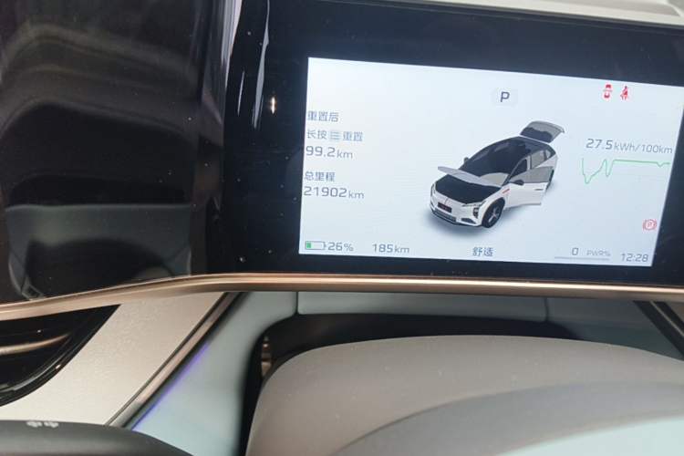 Used Hongqi Tiangong 08  Odometer Close Up