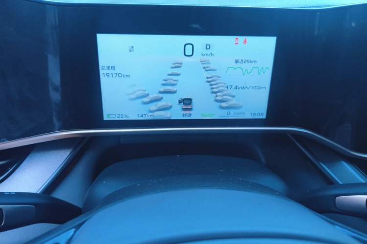 Used Hongqi Tiangong 08 2025 605 Smart Selection Edition Odometer Close Up