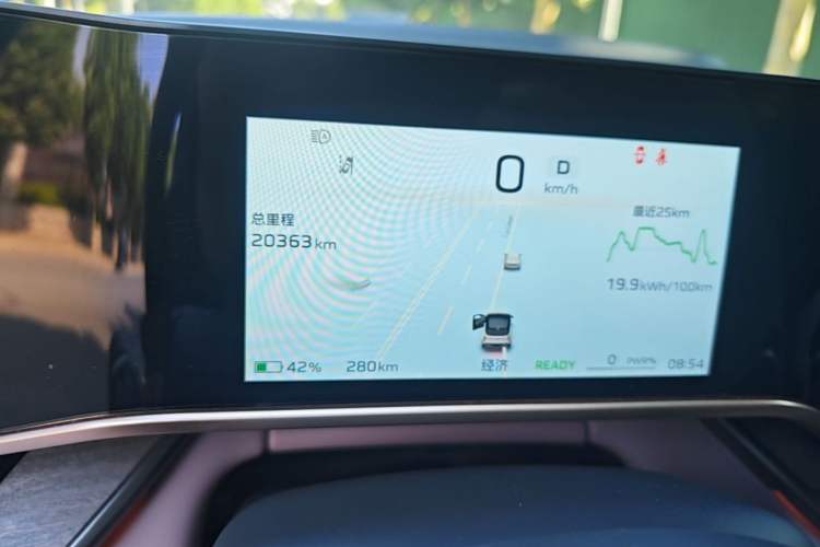 Used Hongqi Tiangong 08 2025 680 Ultra Four-Wheel-Drive Version Odometer Close Up
