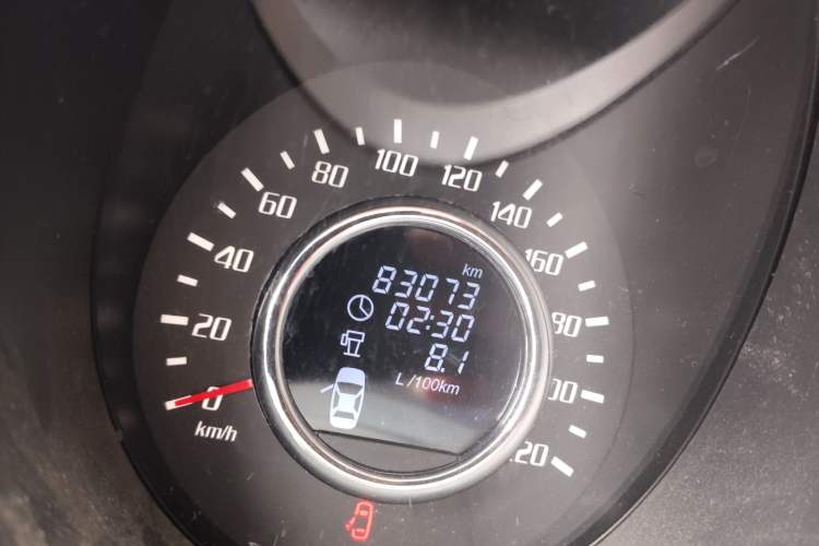 Used Huatai Santa Fe 2017 1.5T Gasoline Manual Two-Wheel-Drive Elite Model Odometer Close Up