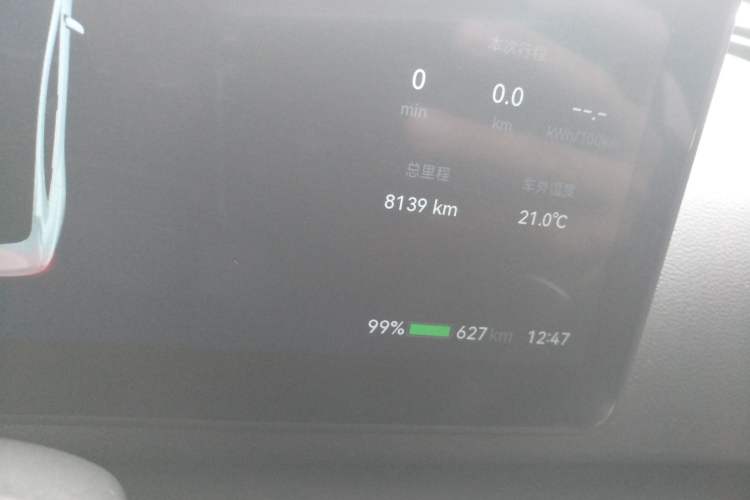 Used Hycan A06 2022 630C Odometer Close Up
