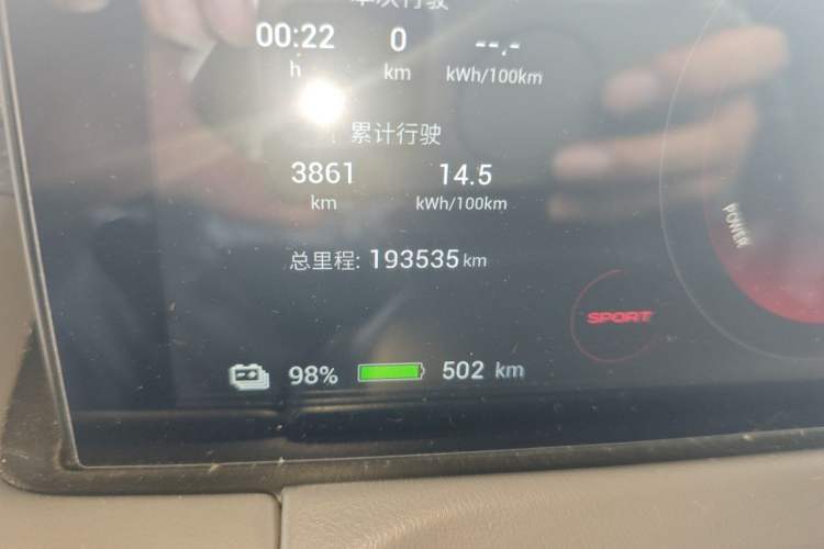 Used Hycan Z03 2021 Trendy Play Edition Odometer Close Up