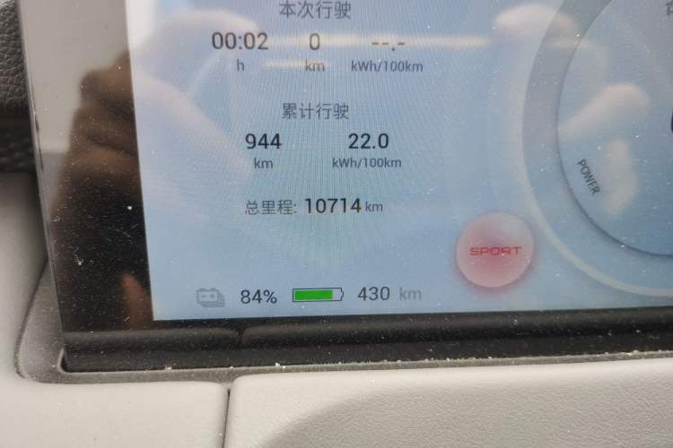 Used Hycan Z03 2021 Trendy Smart Edition Odometer Close Up