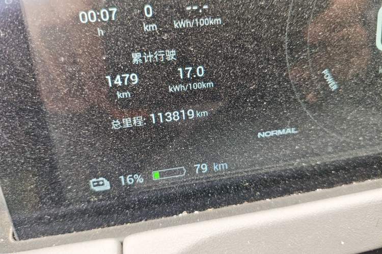 Used Hycan Z03 2022 510 km Range Trendy Cool Version 135 kW 63.98 kWh Odometer Close Up