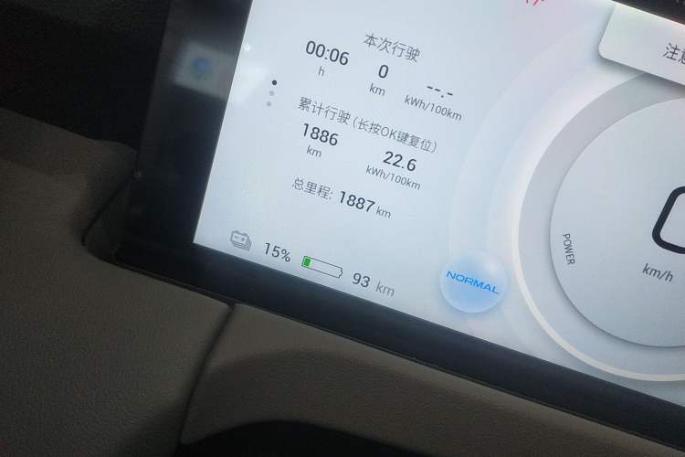 Used Hycan Z03 2022 620 km Range Trendy Cool Version 160 kW 76.8 kWh Odometer Close Up