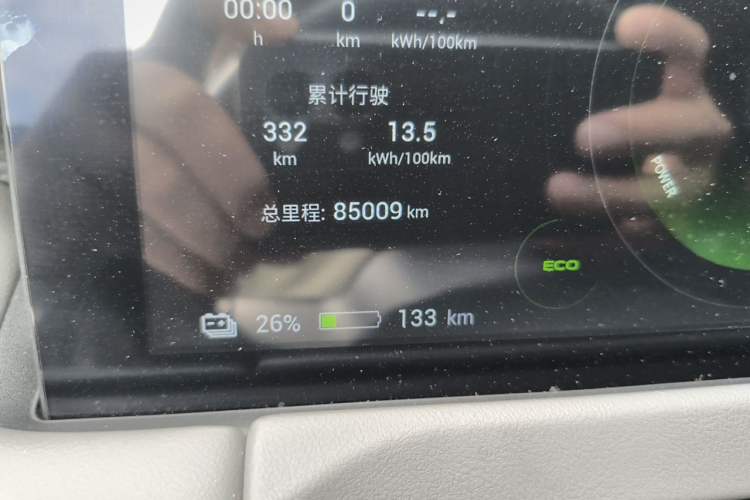 Used Hycan Z03 2022 510 km Range Trendy Cool Version 135 kW 64.23 kWh Odometer Close Up