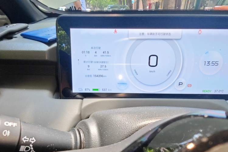 Used Hycan Z03 2022 620 km Range Trendy Cool Version 160 kW 76.8 kWh Odometer Close Up