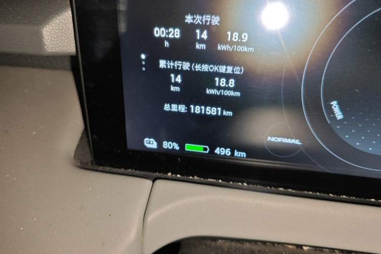 Used Hycan Z03 2022 620 km Range Trendy Cool Version 160 kW 76.8 kWh Odometer Close Up