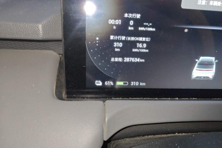 Used Hycan Z03 2022 510 km Range Trendy Cool Version 135 kW 63.98 kWh Odometer Close Up