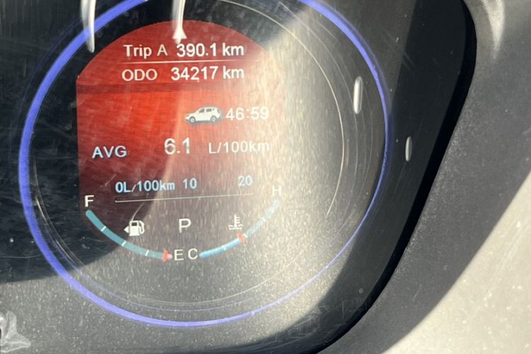 Used HYOSOW H5 2018 1.3T CVT Luxury Model Odometer Close Up