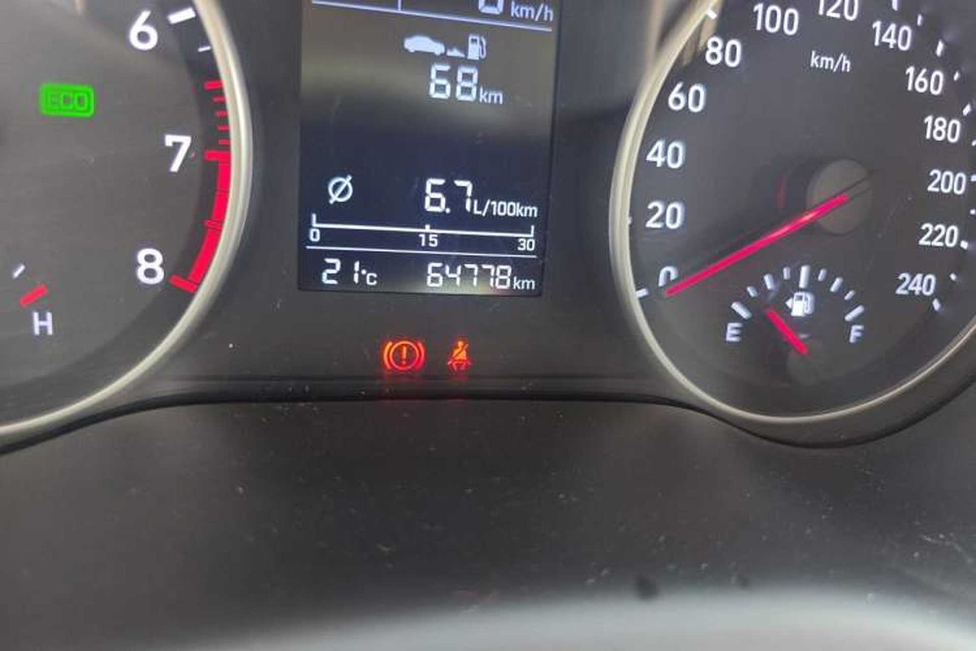 Used Hyundai Celesta 2020 1.6L Automatic GL Enjoyable Edition Odometer Close Up