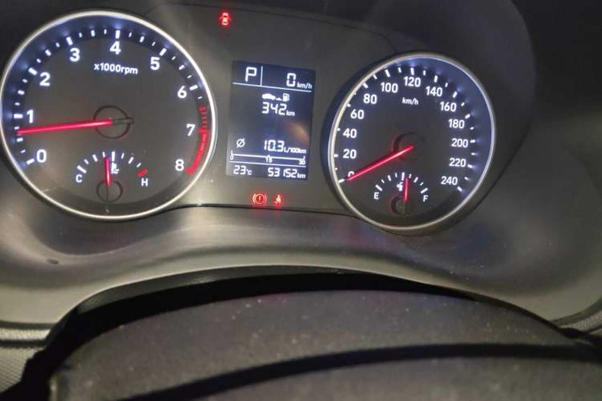 Used Hyundai Celesta 2020 1.6L Automatic GL Enjoyable Edition Odometer Close Up