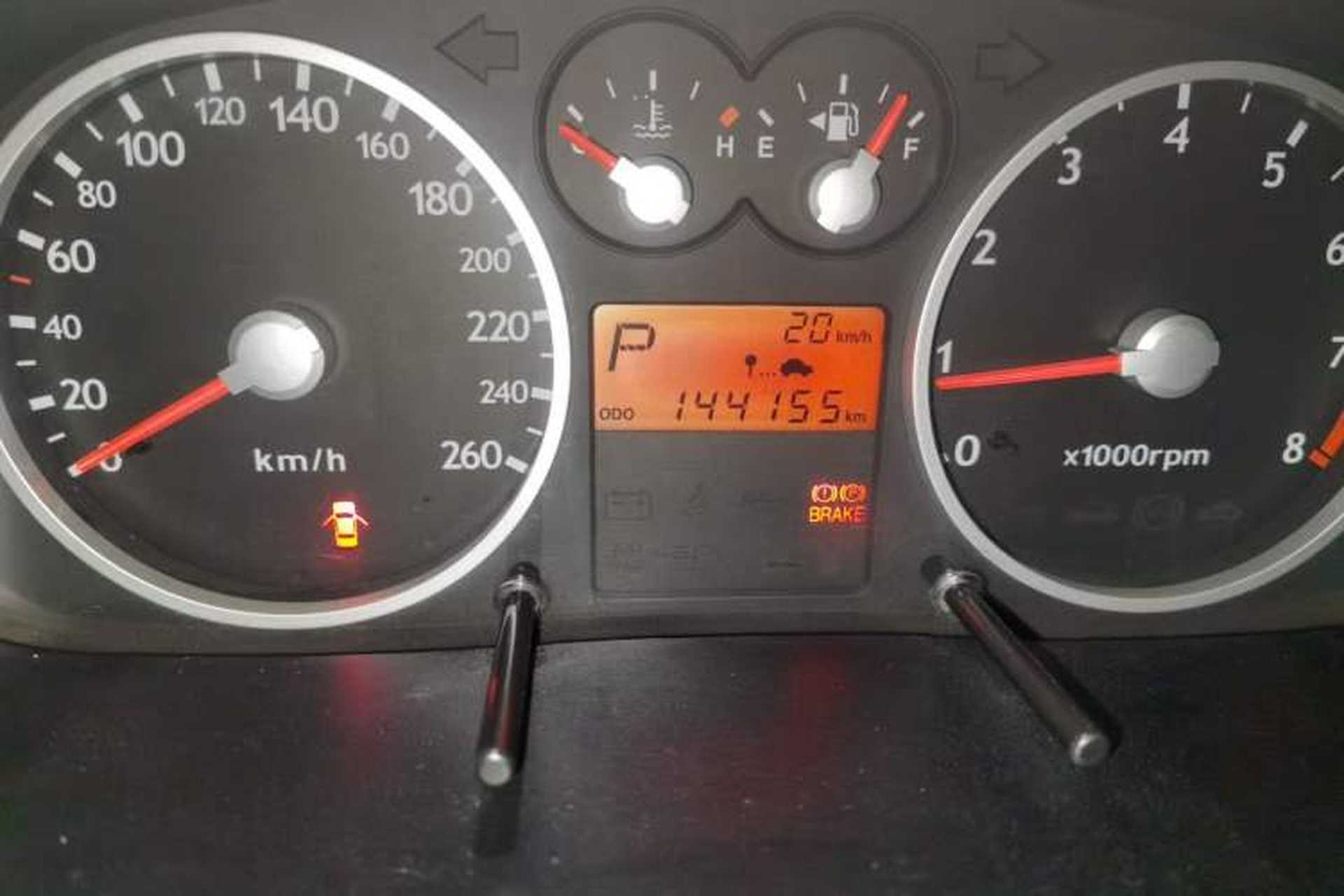 Used Hyundai Coupe 2004 FX 2.0 Odometer Close Up