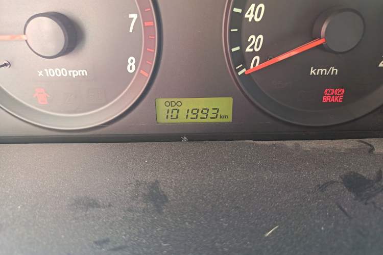 Used Hyundai Elantra 2007 1.6L Manual Comfort Model Odometer Close Up