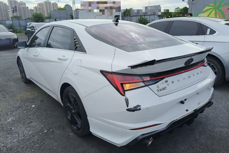 Used Hyundai Elantra 2021 1.5L CVT LUX Prestige Edition Rear Left 45 Deg