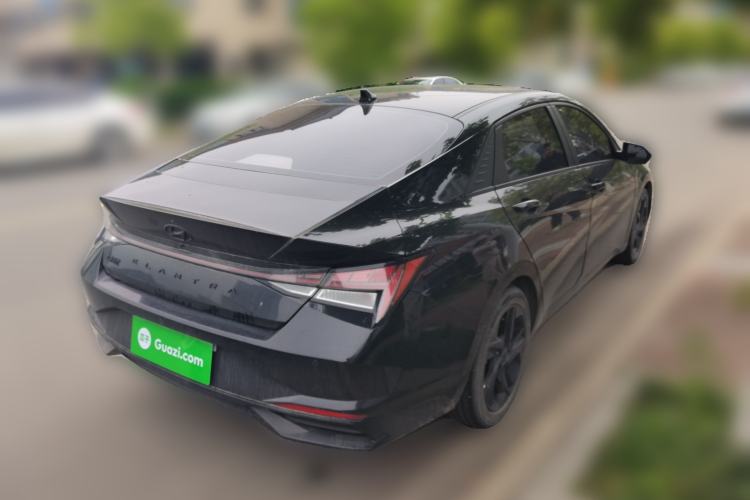 Used Hyundai Elantra 2022 1.5L CVT LUX Black Knight Limited Edition Rear Right 45 Deg