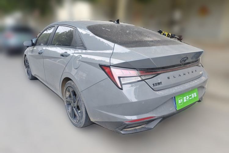 Used Hyundai Elantra 2022 1.5L CVT LUX Black Knight Limited Edition Rear Left 45 Deg