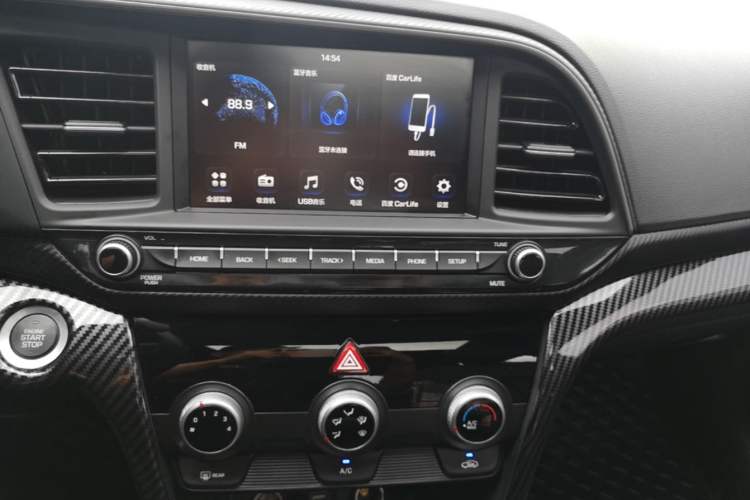 Used Hyundai Elantra (6th Generation / Lingdong) 2019 1.4T Dual-Clutch Xuan Dong · Dynamic Model Audio And AC Panel