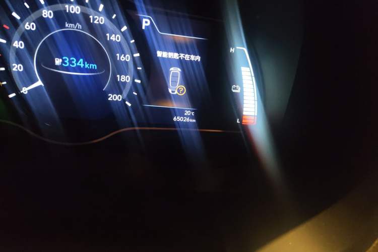 Used Hyundai ENCINO Electric 2020 GLS ZhiJie Edition Odometer Close Up