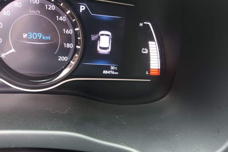 Used Hyundai ENCINO Electric 2020 GLS ZhiJie Edition Odometer Close Up