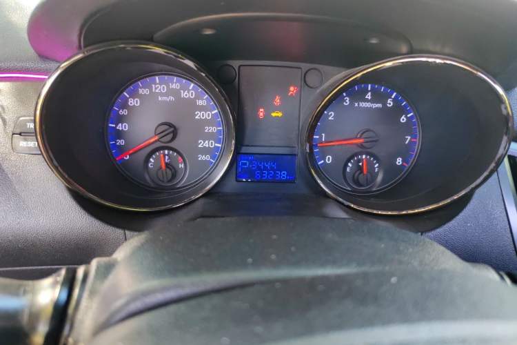 Used Hyundai Genesis Coupe  Odometer Close Up