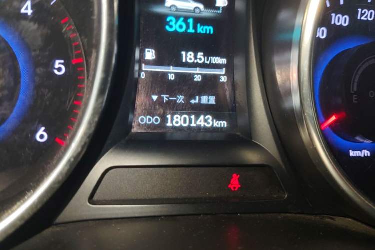 Used Hyundai Grand SantaFe 2013 2.2T 7-Seater Four-Wheel-Drive Comfort Edition Odometer Close Up