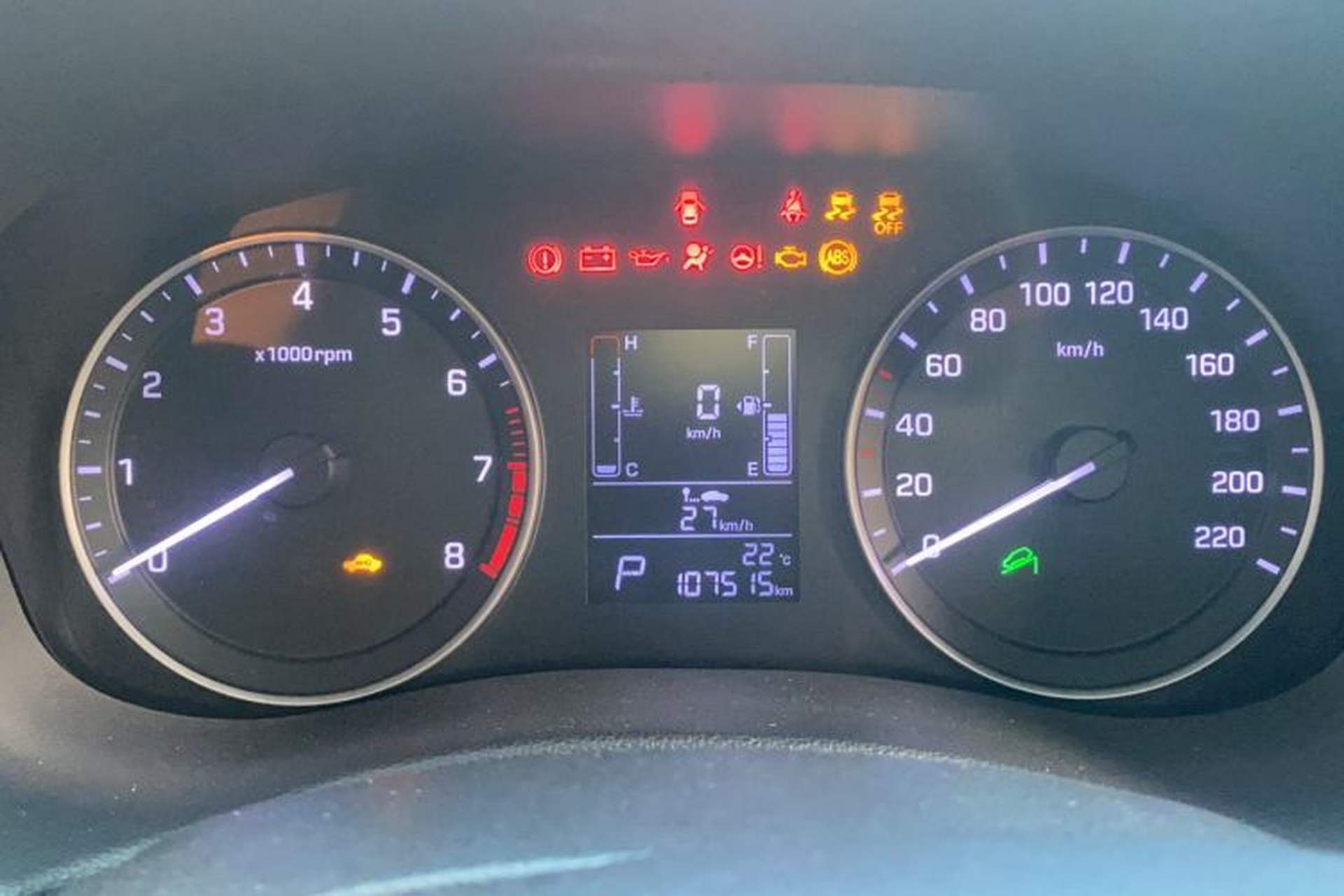 Used Hyundai ix25 2015 2.0L Automatic Two-Wheel Drive Intelligent GLS Odometer Close Up
