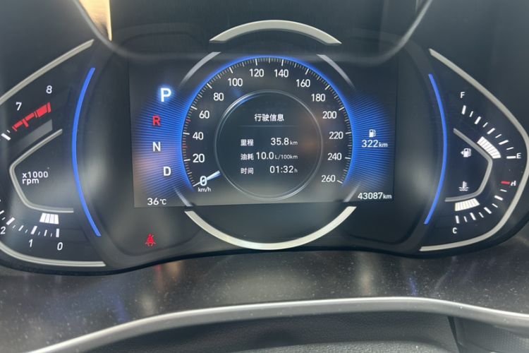 Used Hyundai Lafesta 2019 280TGDi Smart Speed Version China VI Standard Odometer Close Up