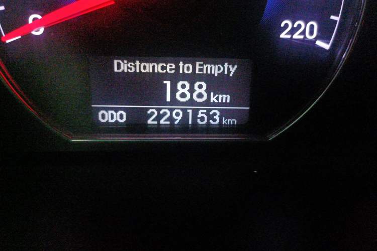 Used Hyundai Santa Fe  Odometer Close Up