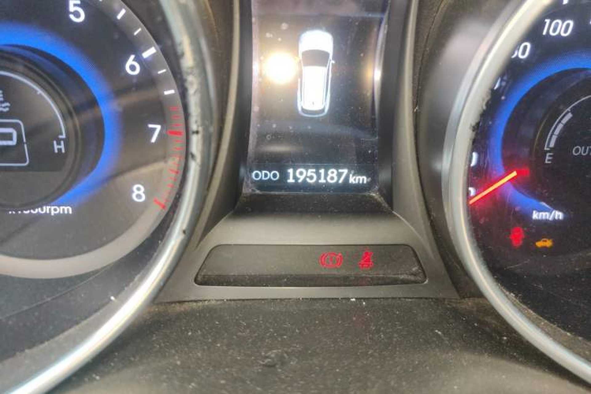 Used Hyundai Santa Fe 2013 2.0T Automatic All-Wheel Drive Top Trim Odometer Close Up