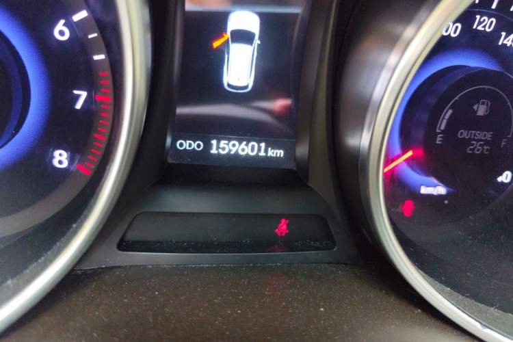Used Hyundai Santa Fe 2013 2.4L Automatic Two-Wheel Drive Smart Version Odometer Close Up