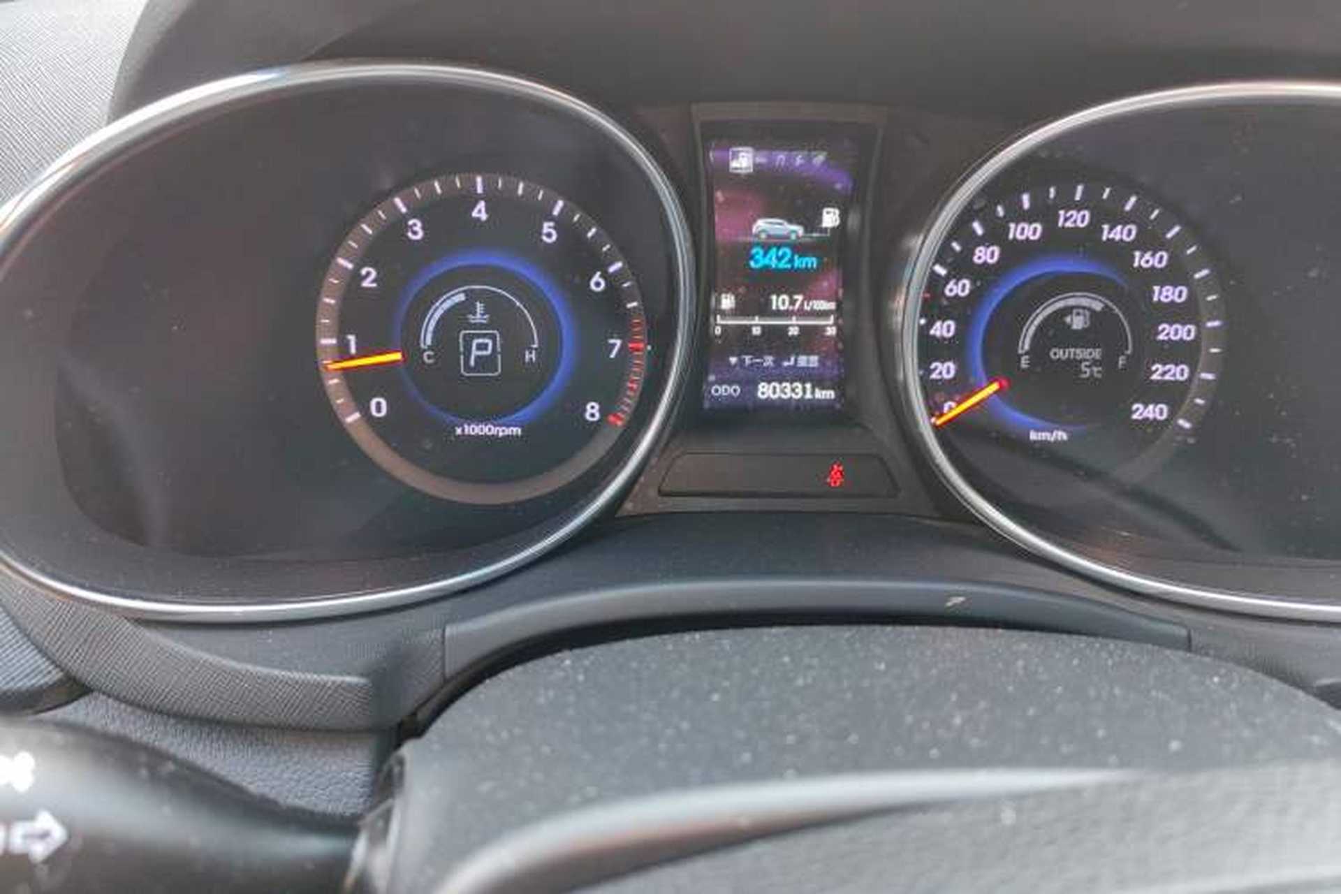 Used Hyundai Santa Fe 2015 2.0T Automatic 4x4 Top-Grade 7-Seater Odometer Close Up