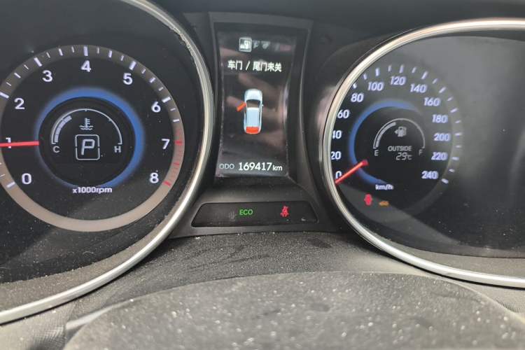 Used Hyundai Santa Fe 2015 2.4L Automatic Two-Wheel Drive Smart Version 5 Seats Odometer Close Up