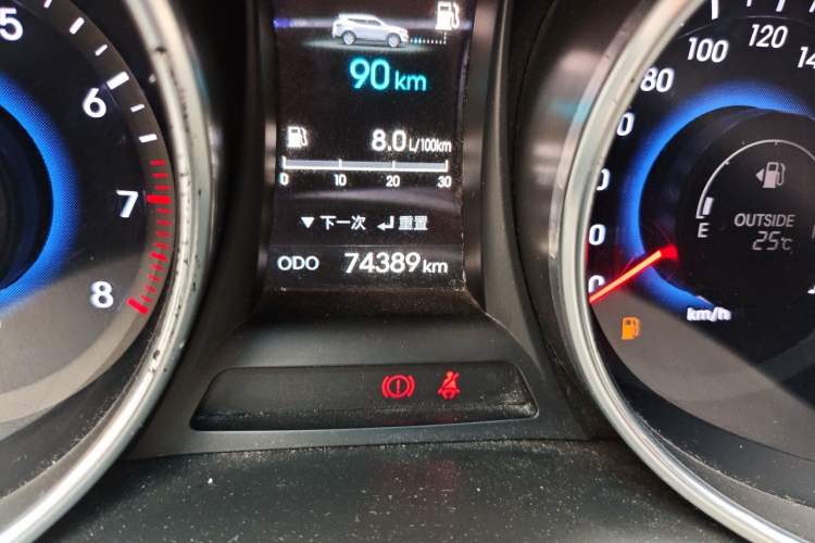 Used Hyundai Santa Fe 2017 2.4L Automatic Two-Wheel Drive Smart Version 5 Seats Odometer Close Up