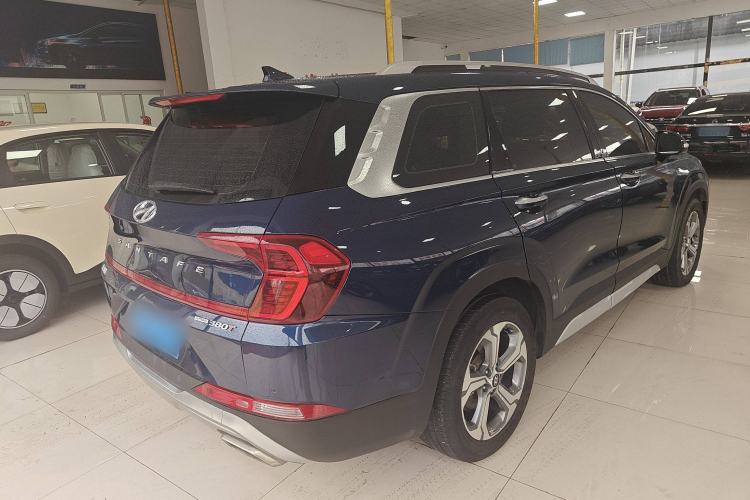 Used Hyundai Santa Fe 2019 380 TGDi DLX Automatic All-Wheel Drive Prestige PLUS (HTRAC) China VI Rear Right 45 Deg